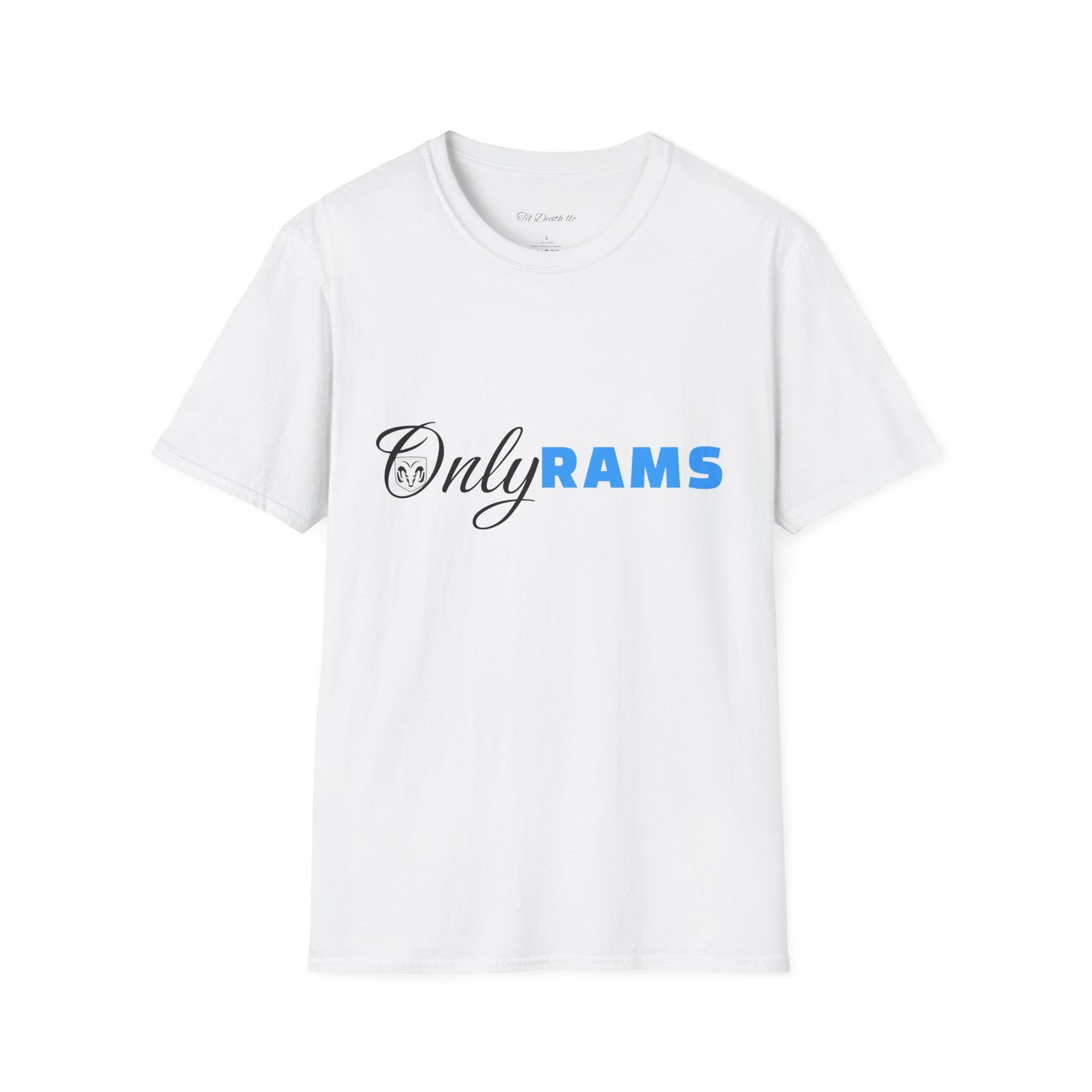 OnlyRams Unisex Softstyle T-Shirt - Casual Graphic Tee for Fans