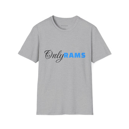 OnlyRams Unisex Softstyle T-Shirt - Casual Graphic Tee for Fans