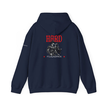 Unisex Heavy Blend Hooded Sweatshirt - "Ride It Hard" Graphic Design