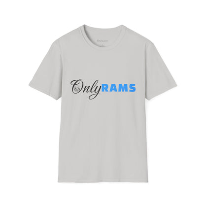 OnlyRams Unisex Softstyle T-Shirt - Casual Graphic Tee for Fans