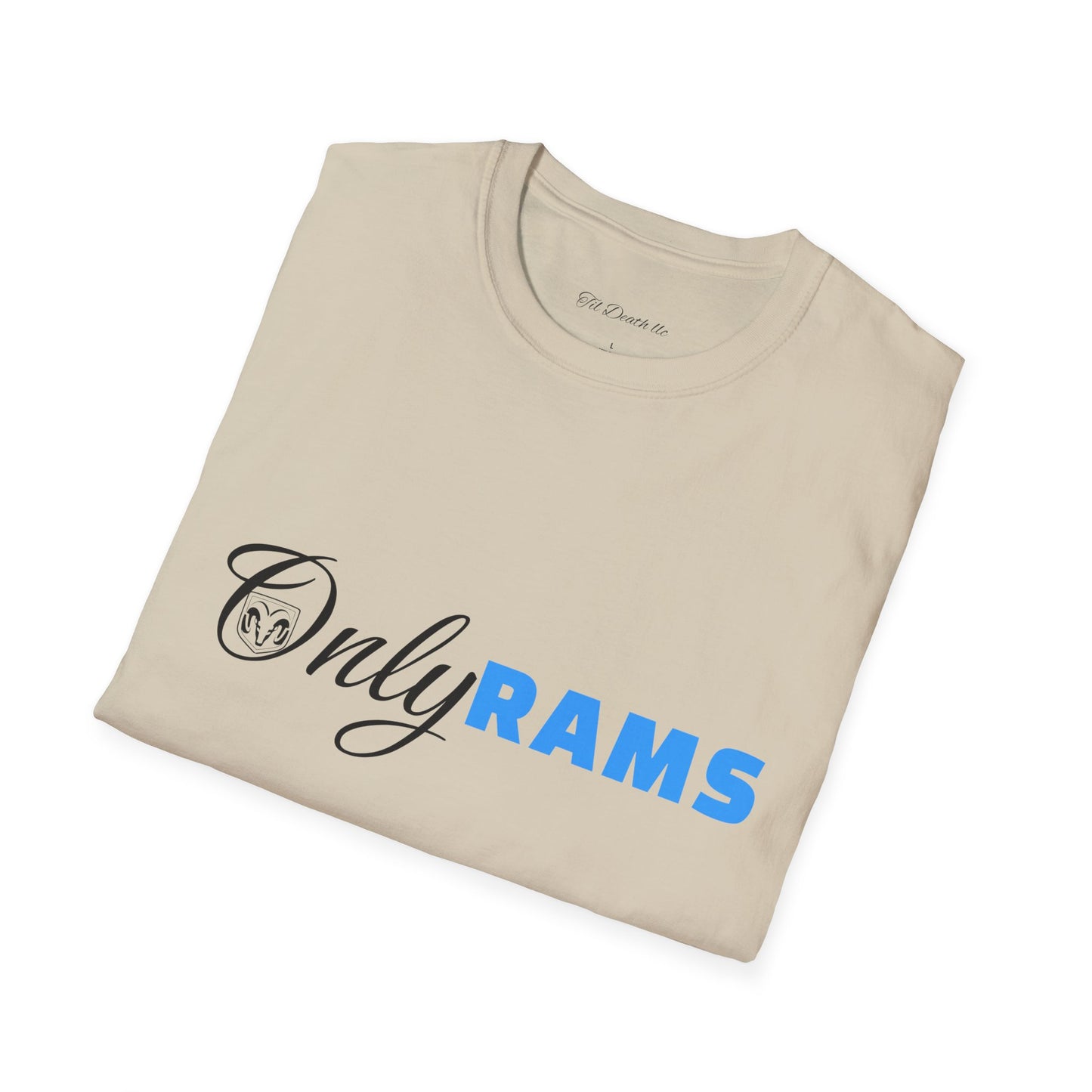 OnlyRams Unisex Softstyle T-Shirt - Casual Graphic Tee for Fans