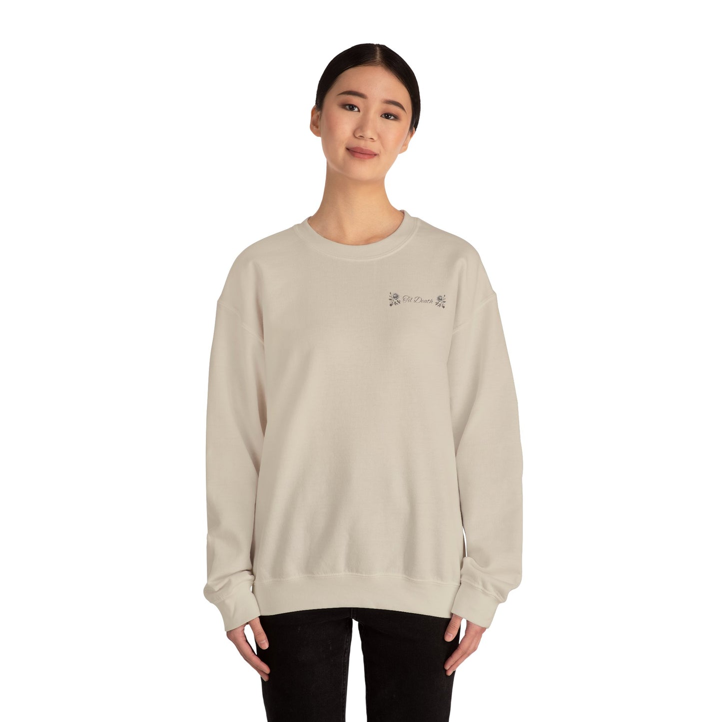 Cowgirl Escapades Crewneck Sweatshirt - Buckle Up Buttercup Design