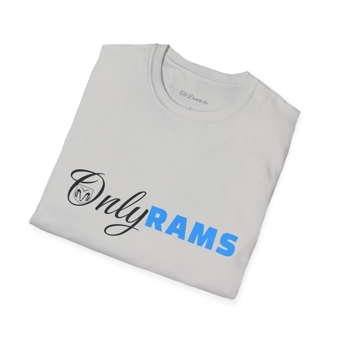 OnlyRams Unisex Softstyle T-Shirt - Casual Graphic Tee for Fans