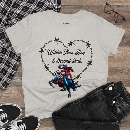 Wilder Than Any Women's Cowgirl Tee - Perfect for Rodeo Lovers