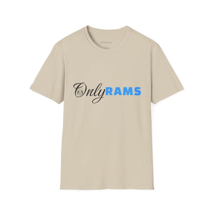 OnlyRams Unisex Softstyle T-Shirt - Casual Graphic Tee for Fans