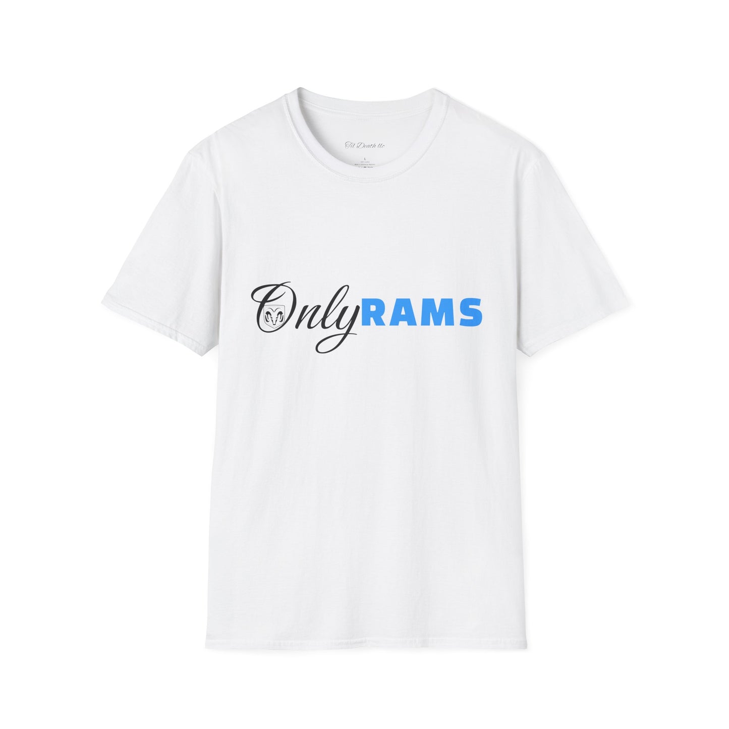 OnlyRams Unisex Softstyle T-Shirt - Casual Graphic Tee for Fans