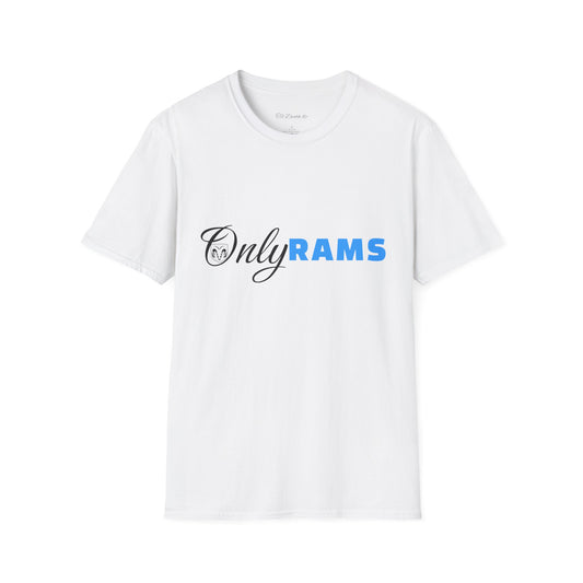 OnlyRams Unisex Softstyle T-Shirt - Casual Graphic Tee for Fans