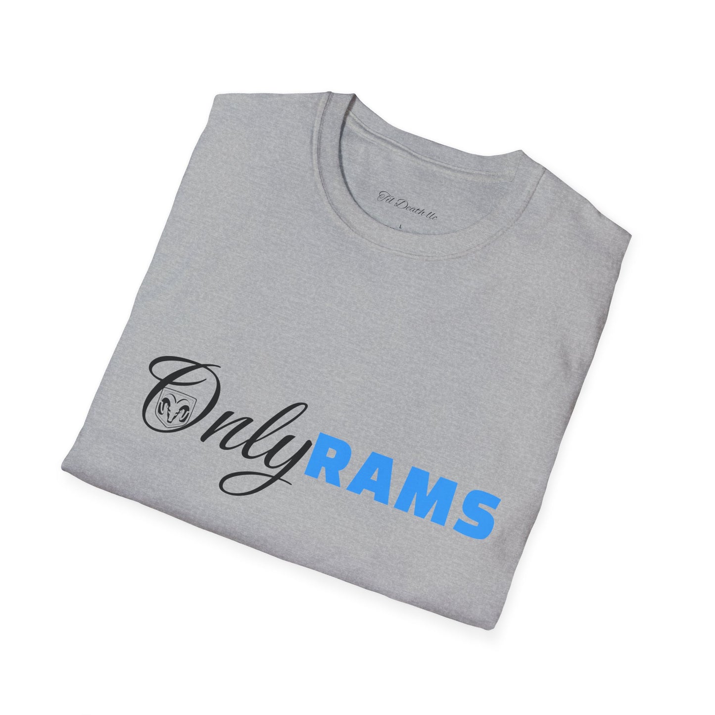 OnlyRams Unisex Softstyle T-Shirt - Casual Graphic Tee for Fans