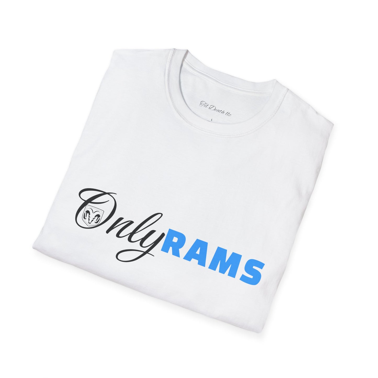 OnlyRams Unisex Softstyle T-Shirt - Casual Graphic Tee for Fans